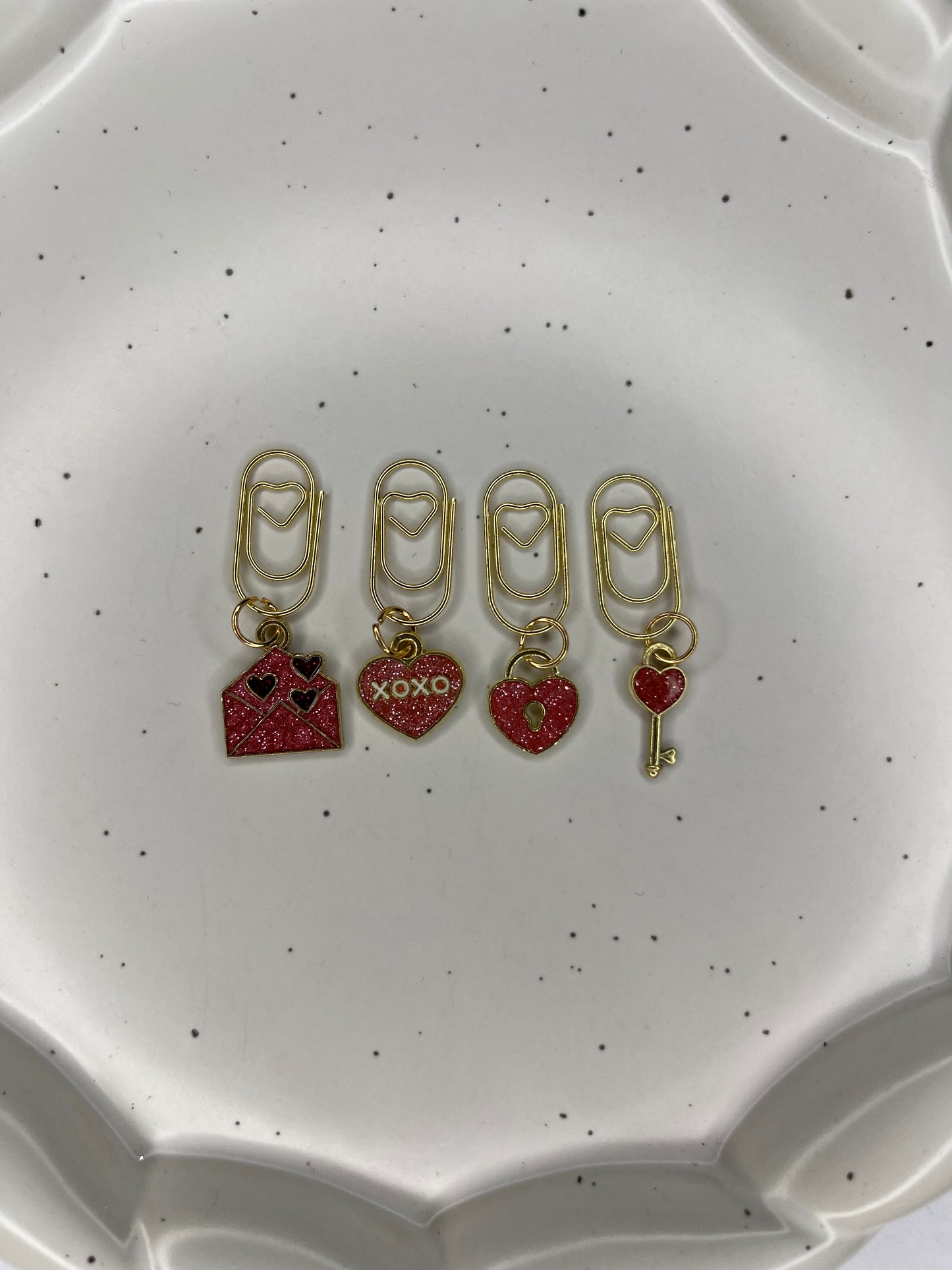 Mini Heart Paperclip Charms