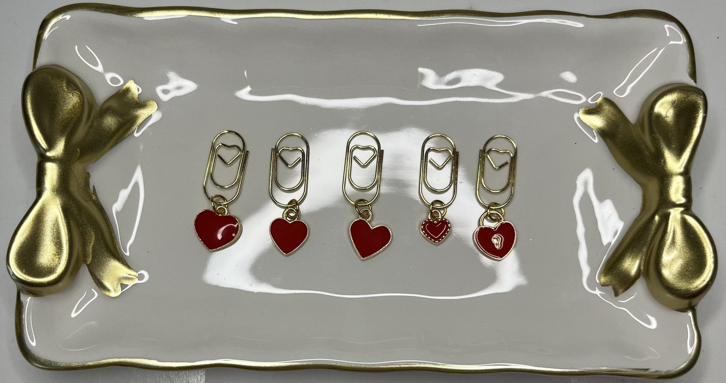 Mini Heart Paperclip Charms